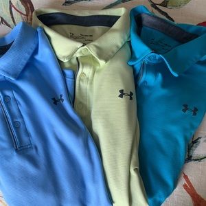 Under Armour HeatGear Loose Golf Polo Shirts Men's 4XL XXXXL  Lot Of 3